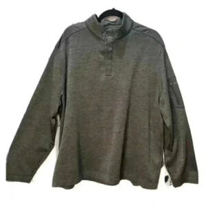 Greg Norman Pocket Patch Pullover Partial‎ Button Front Size XXL